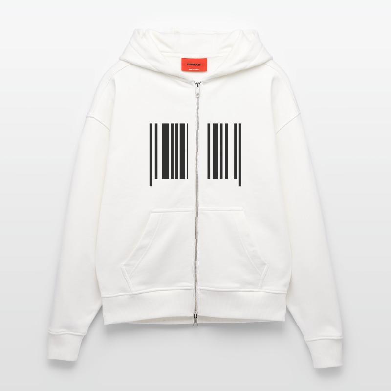 barcode Veste à capuche bio épaisse oversize fabriqué en UE