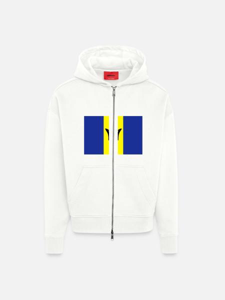 barbados - Zip Hoodie - made by SPREAD - OFF WHITE