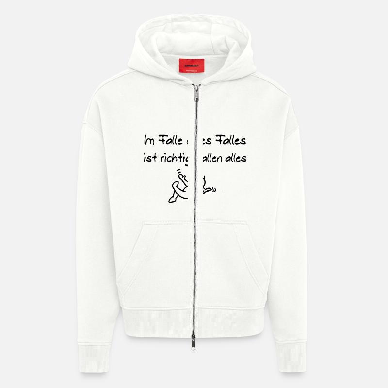 Juste au cas où - Veste à capuche bio épaisse oversize fabriqué en UE - OFF WHITE