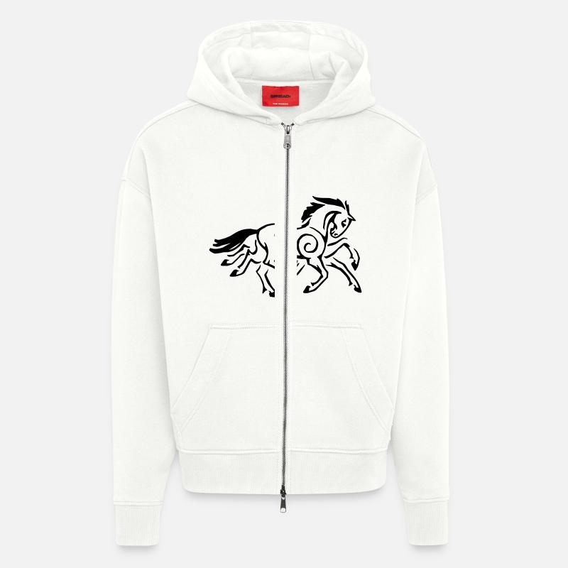 Sleipnir - Zip Hoodie - made by SPREAD - OFF WHITE