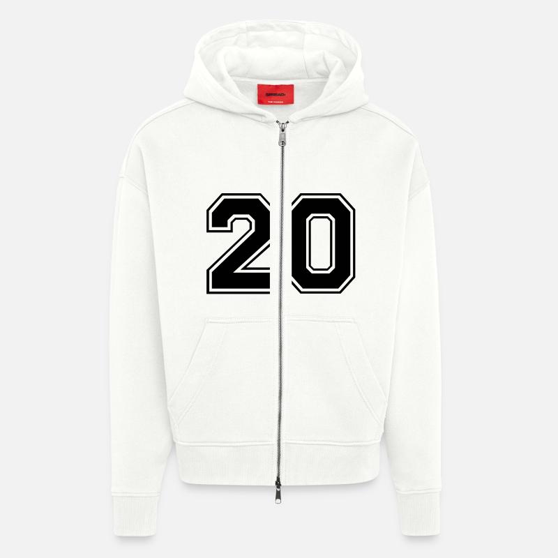 zwanzig - Veste à capuche bio épaisse oversize fabriqué en UE - OFF WHITE