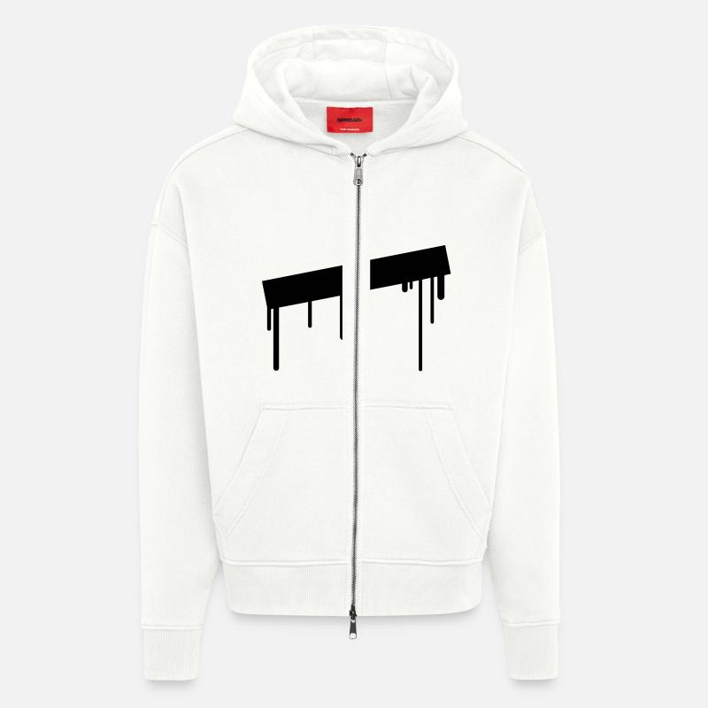empty_graffiti_frame - Zip Hoodie - made by SPREAD - OFF WHITE