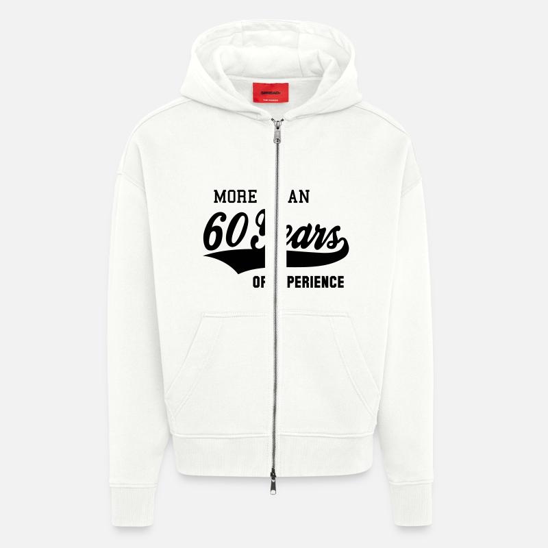 PLUS DE 60 ANS D'EXPERIENCE - Veste à capuche bio épaisse oversize fabriqué en UE - OFF WHITE