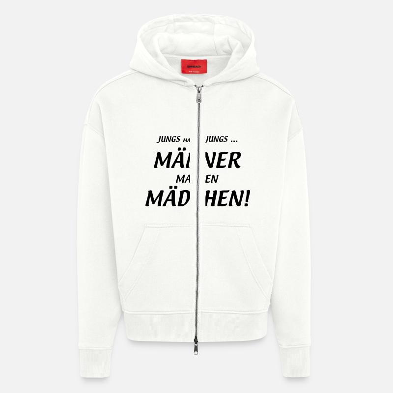 Männer machen Mädchen - Zip Hoodie - made by SPREAD - OFF WHITE