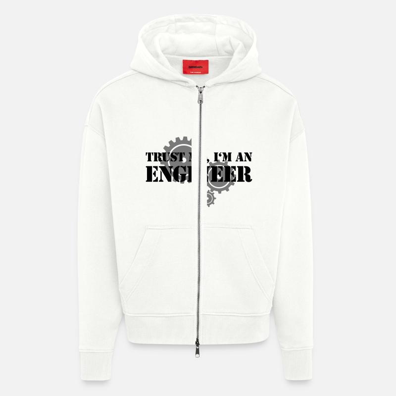 Trust me, I'm an engineer - Zip Hoodie - made by SPREAD - OFF WHITE