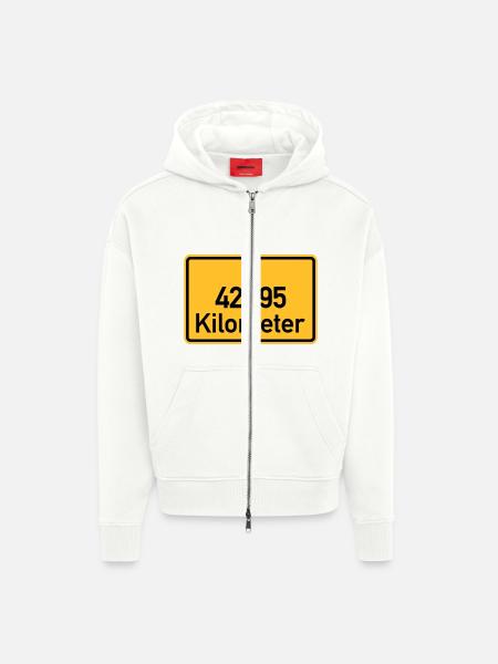 Marathon - Zip Hoodie - made by SPREAD - OFF WHITE