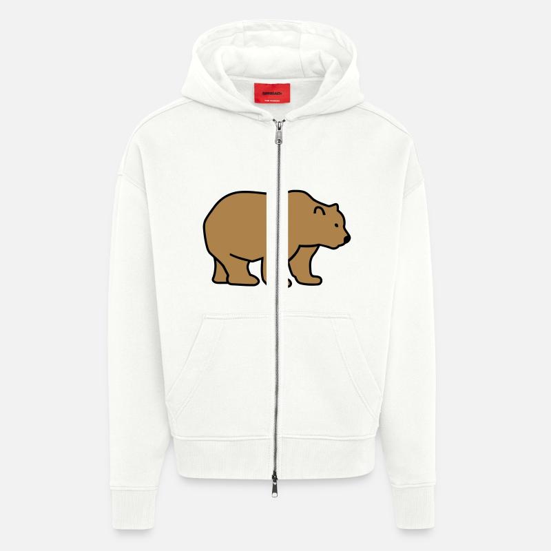 Bär - Zip Hoodie - made by SPREAD - OFF WHITE