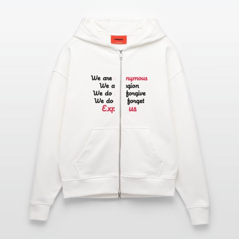 Anonymous Zip Hoodie - made by SPREAD