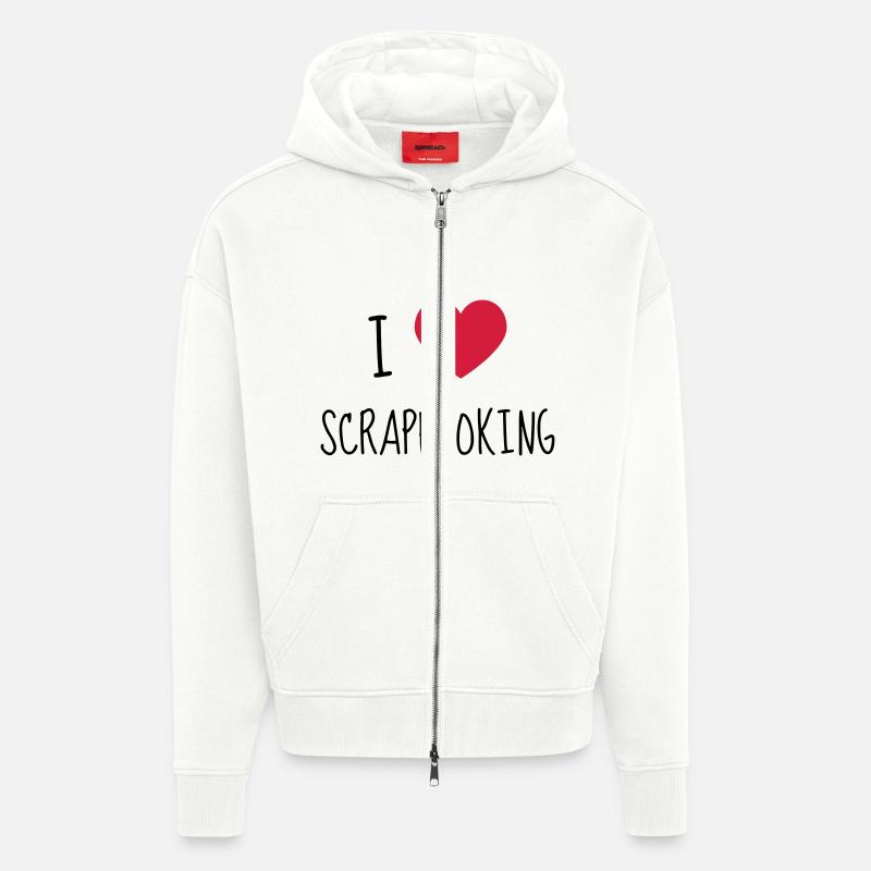 Scrapbooking / Scraper / Scrapeuse / Schaber - Zip Hoodie - made by SPREAD - OFF WHITE