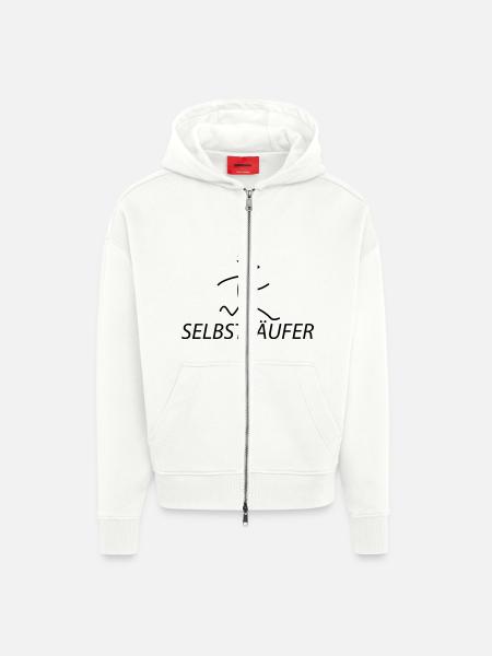 Selbstläufer (b) - Zip Hoodie - made by SPREAD - OFF WHITE