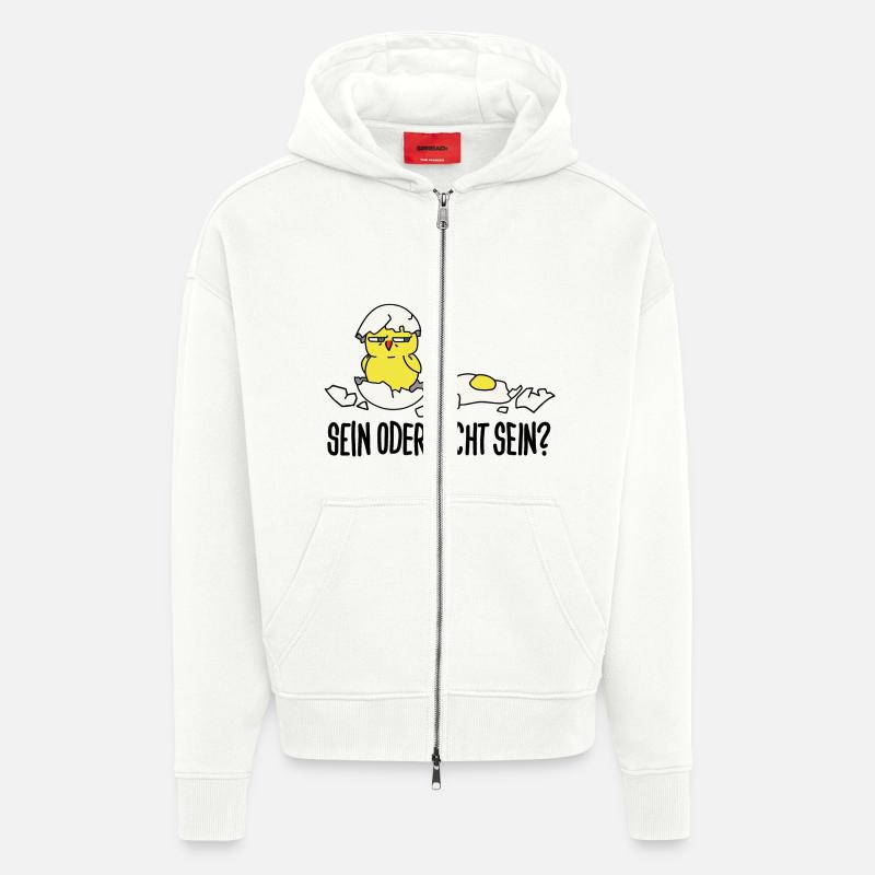sein oder nicht sein - Zip Hoodie - made by SPREAD - OFF WHITE