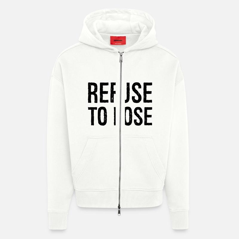 Refuser de perdre - Veste à capuche bio épaisse oversize fabriqué en UE - OFF WHITE