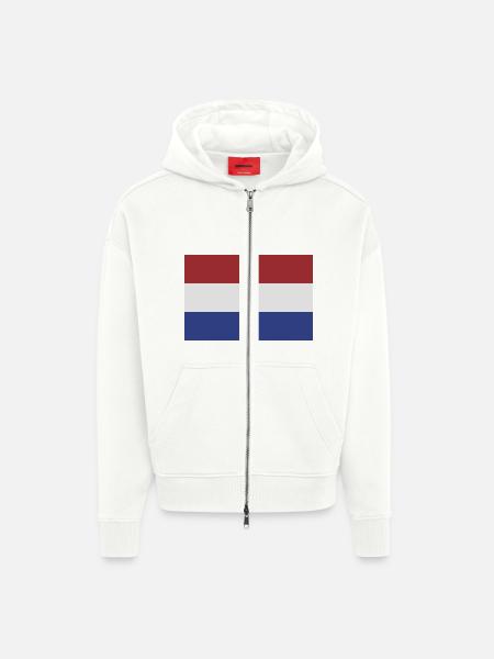 niederlande - Zip Hoodie - made by SPREAD - OFF WHITE