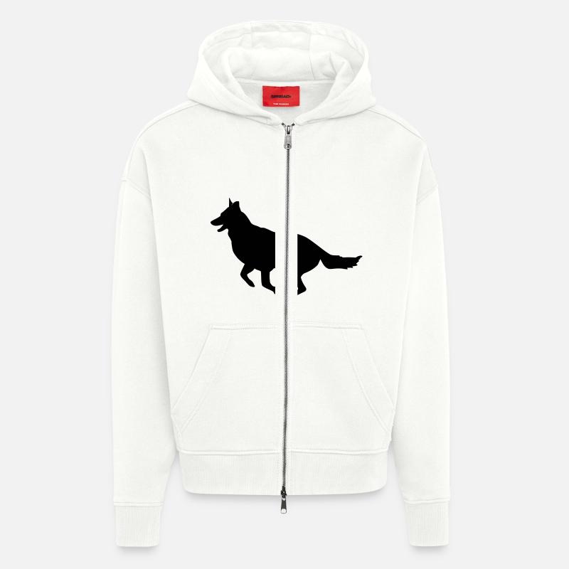 Schäferhund_cb - Zip Hoodie - made by SPREAD - OFF WHITE