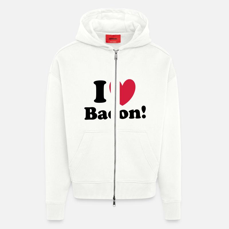 Bacon - Zip Hoodie - made by SPREAD - OFF WHITE