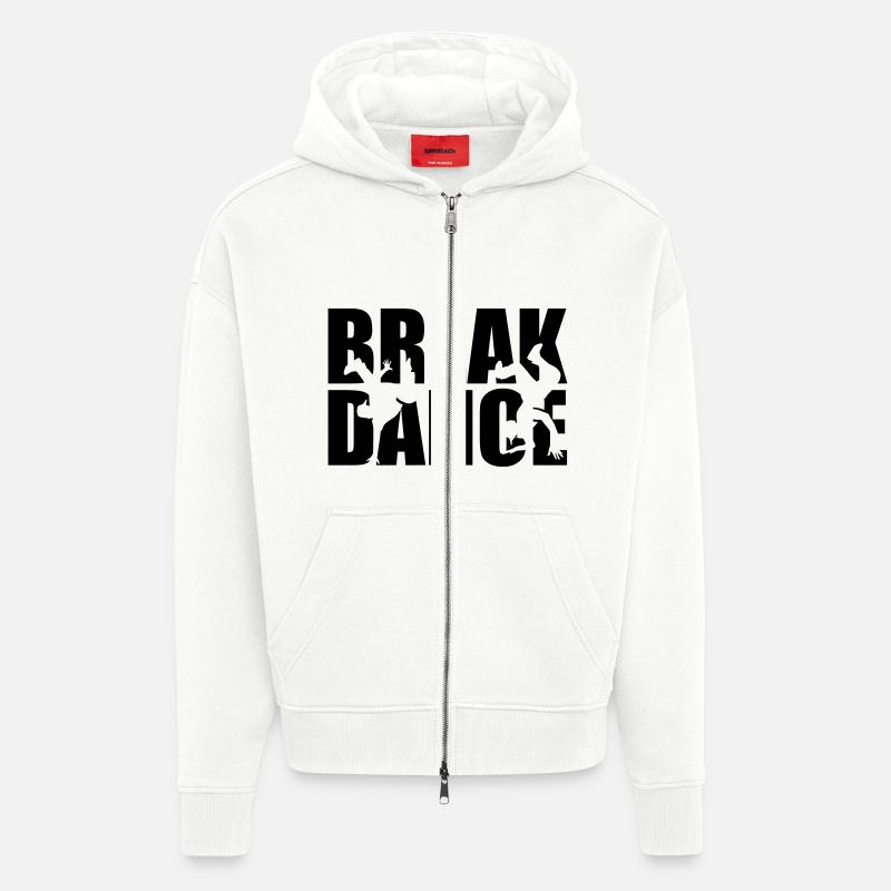 Breakdance - Veste à capuche bio épaisse oversize fabriqué en UE - OFF WHITE