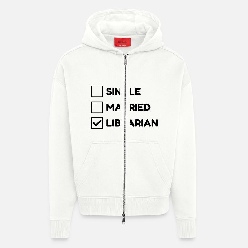 Bibliothèque / Bibliothécaire / Travail / Métier / - Veste à capuche bio épaisse oversize fabriqué en UE - OFF WHITE