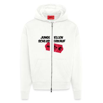 Baccalauréat - Veste à capuche bio épaisse oversize fabriqué en UE - OFF WHITE - Devant
