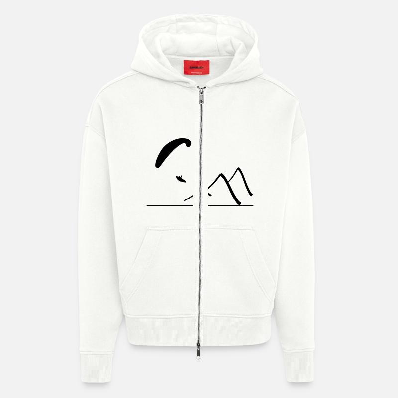 Paragliding Berg - Zip Hoodie - made by SPREAD - OFF WHITE