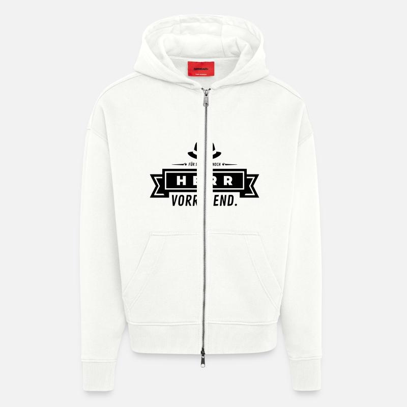 Herr Vorragend - Zip Hoodie - made by SPREAD - OFF WHITE