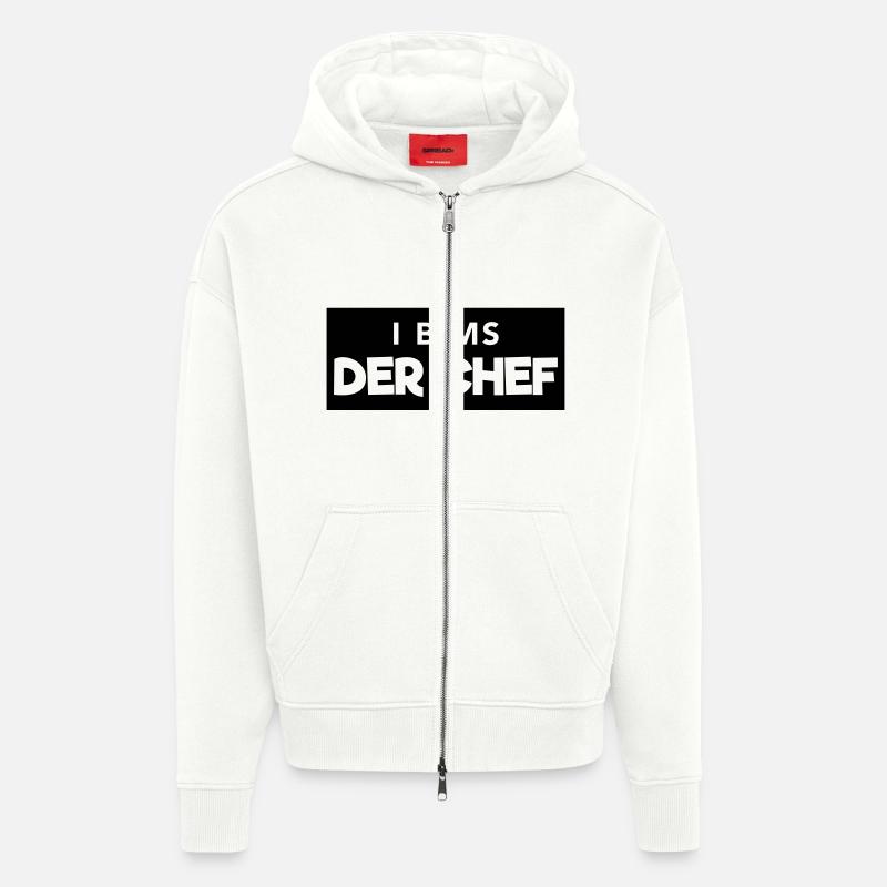 i bims der Chef - Zip Hoodie - made by SPREAD - OFF WHITE