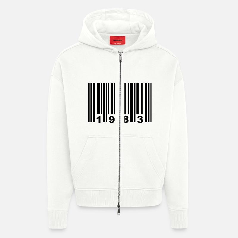 1983 - Veste à capuche bio épaisse oversize fabriqué en UE - OFF WHITE