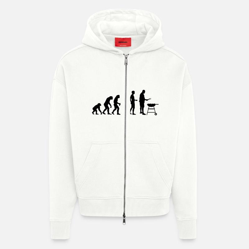 evolution_grill - Zip Hoodie - made by SPREAD - OFF WHITE
