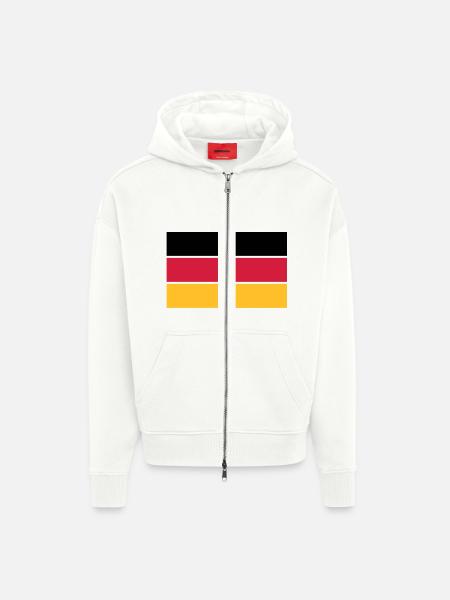 deutschland_50 - Zip Hoodie - made by SPREAD - OFF WHITE