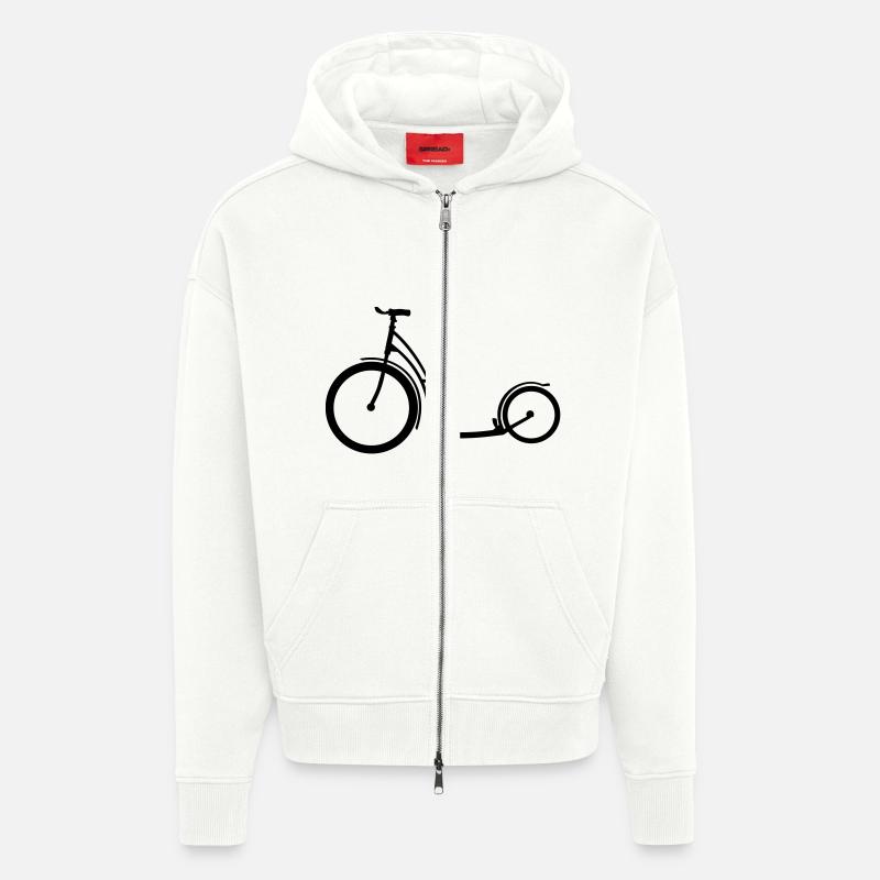 Tretroller - Zip Hoodie - made by SPREAD - OFF WHITE
