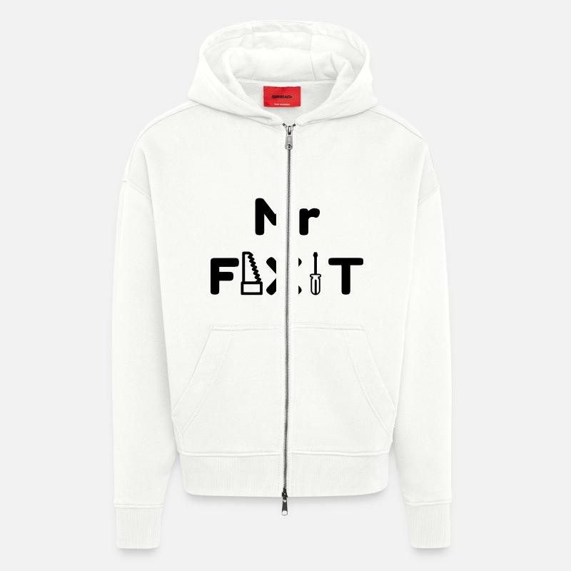 Outil / Réparer / Bricolage / Bricoleur - Veste à capuche bio épaisse oversize fabriqué en UE - OFF WHITE