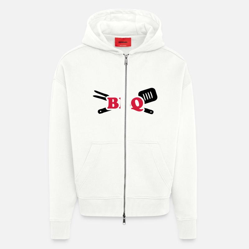 BBQ - Zip Hoodie - made by SPREAD - OFF WHITE