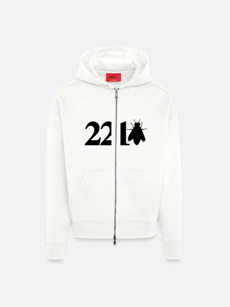 sherlock_221bee - Zip Hoodie - made by SPREAD - OFF WHITE