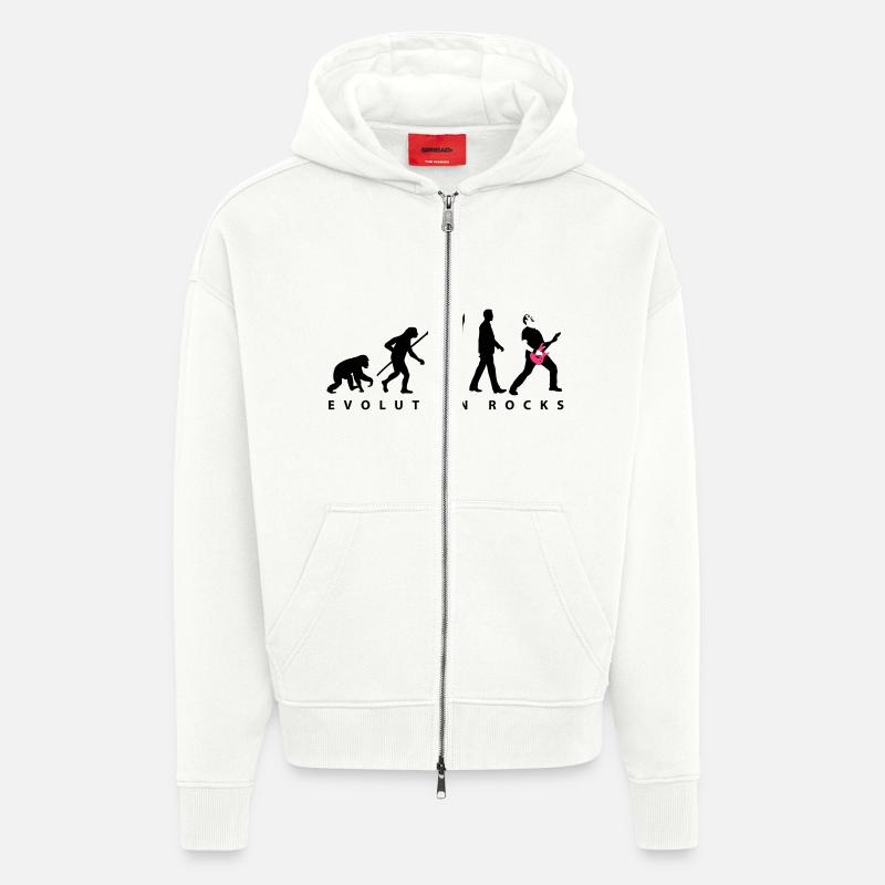 evolution_rocks_032012_b_2c - Zip Hoodie - made by SPREAD - OFF WHITE