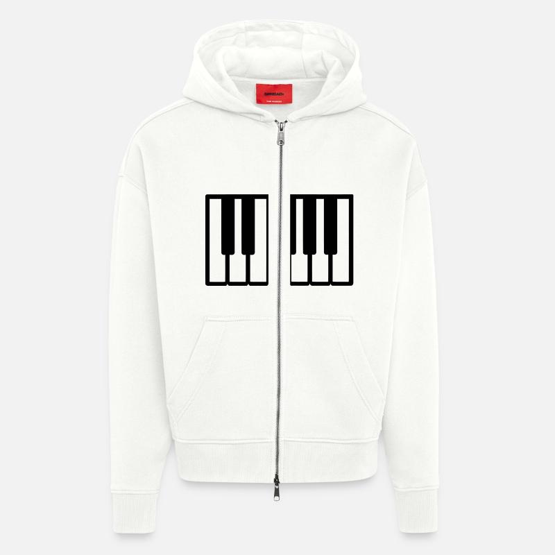 Klavier - Zip Hoodie - made by SPREAD - OFF WHITE