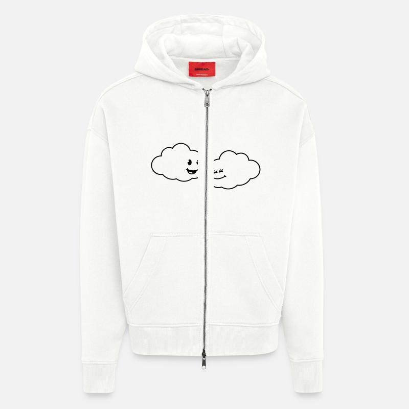 love_clouds - Zip Hoodie - made by SPREAD - OFF WHITE