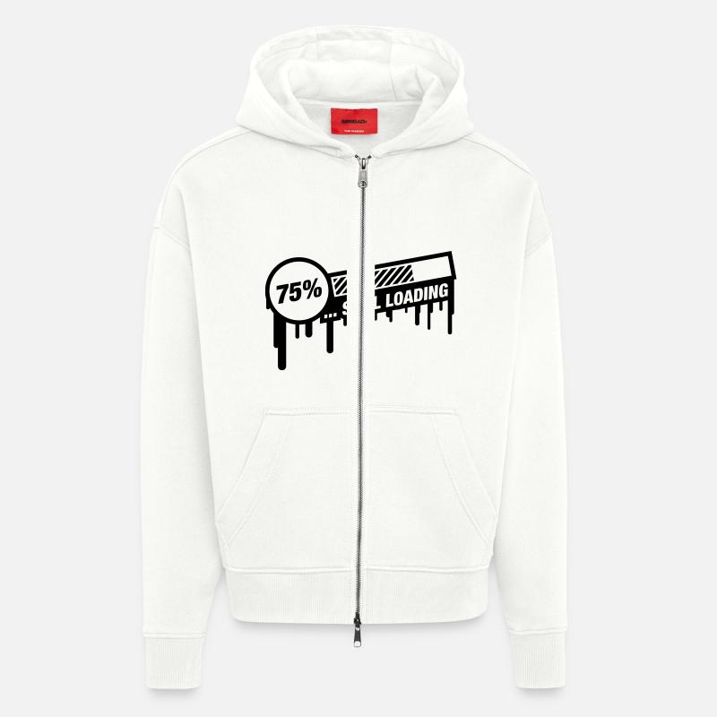 still_loading_graffiti_qu1 - Veste à capuche bio épaisse oversize fabriqué en UE - OFF WHITE