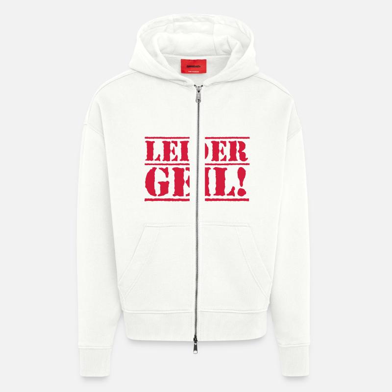 leider geil - Zip Hoodie - made by SPREAD - OFF WHITE