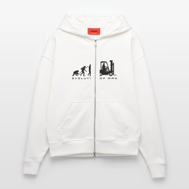 evolution_gabelstapler_122013_a_1c Zip Hoodie - made by SPREAD