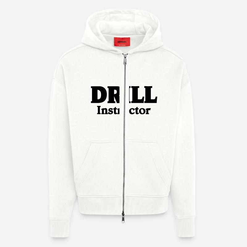 Drill Instructor - Veste à capuche bio épaisse oversize fabriqué en UE - OFF WHITE