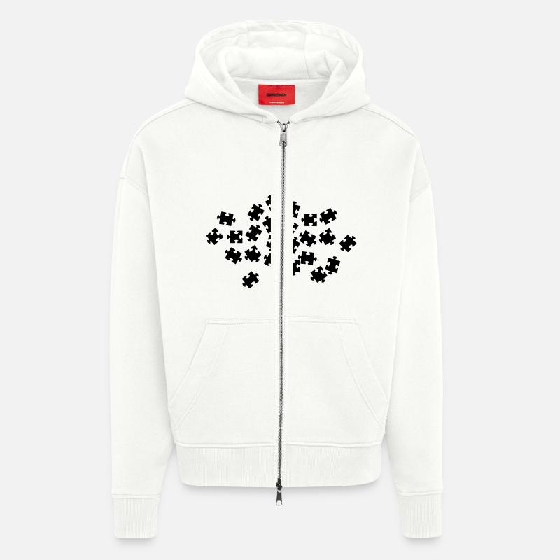 Puzzle - Zip Hoodie - made by SPREAD - OFF WHITE