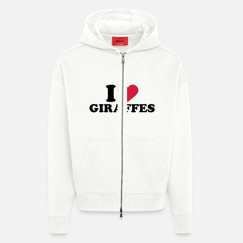 Giraffe - Zip Hoodie - made by SPREAD - OFF WHITE