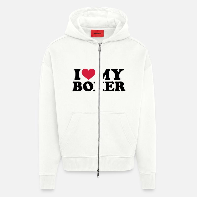 Boxer - Zip Hoodie - made by SPREAD - OFF WHITE