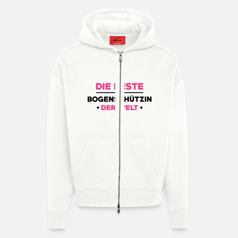 Bogenschießen Bogenschütze Bogenschiessen Bogen - Zip Hoodie - made by SPREAD - OFF WHITE