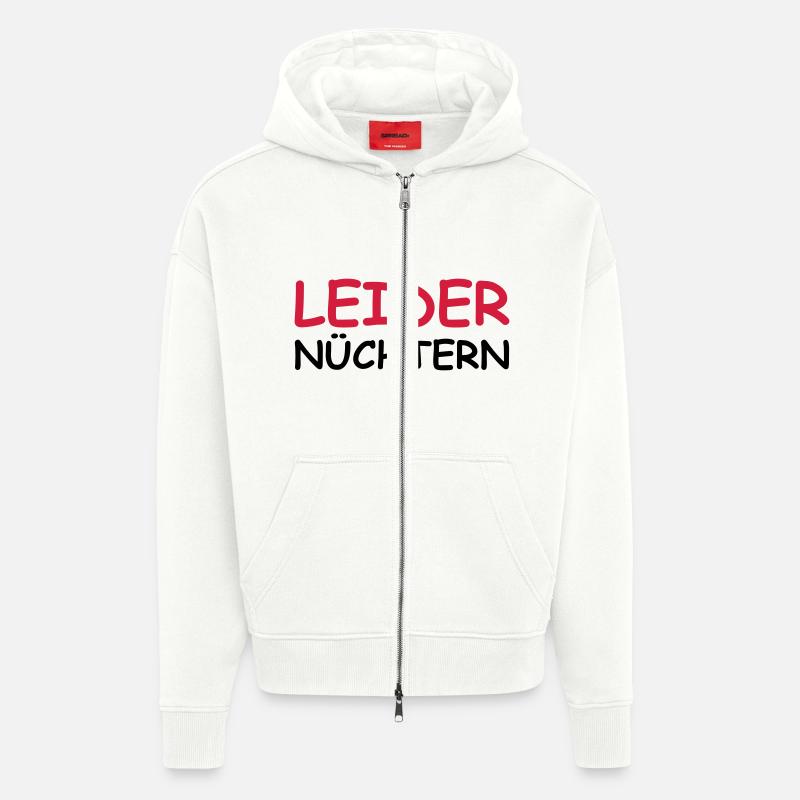 Leider nüchtern - Zip Hoodie - made by SPREAD - OFF WHITE