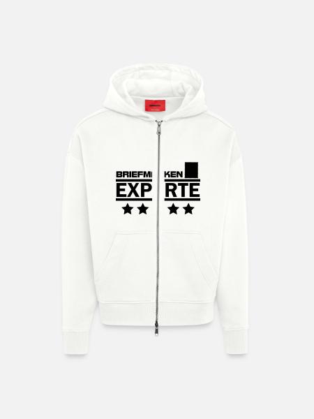 briefmarken experte - Zip Hoodie - made by SPREAD - OFF WHITE