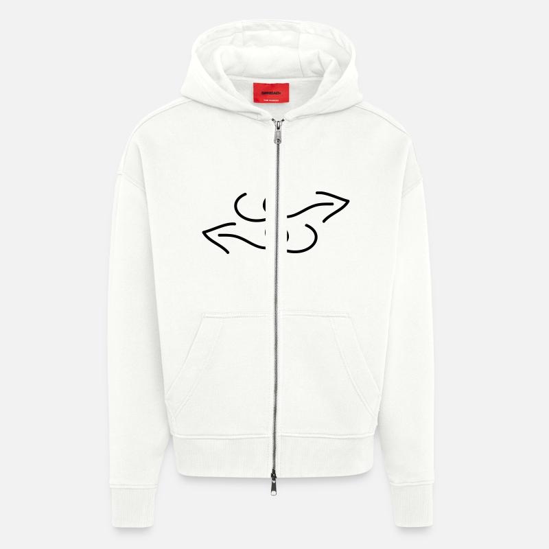 pfeile - Veste à capuche bio épaisse oversize fabriqué en UE - OFF WHITE