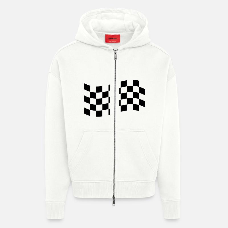 Karoflagge - Veste à capuche bio épaisse oversize fabriqué en UE - OFF WHITE
