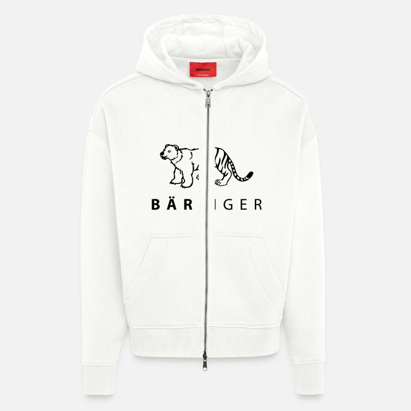 bärtiger - Zip Hoodie - made by SPREAD - OFF WHITE