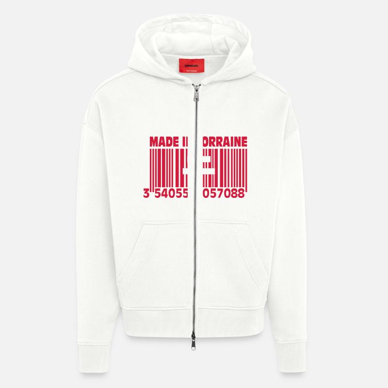 Made in Lothringen II - Zip Hoodie - made by SPREAD - OFF WHITE