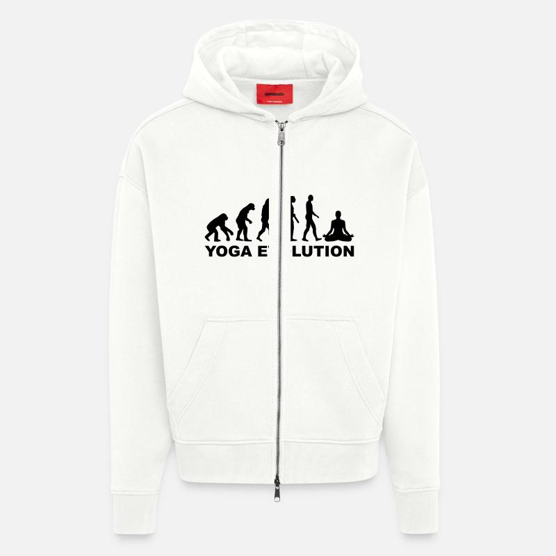 Yoga Evolution - Veste à capuche bio épaisse oversize fabriqué en UE - OFF WHITE
